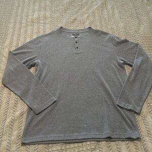 St. John's Bay Waffle Mens Henley Neck Long Sleeve Classic Fit Thermal size XL